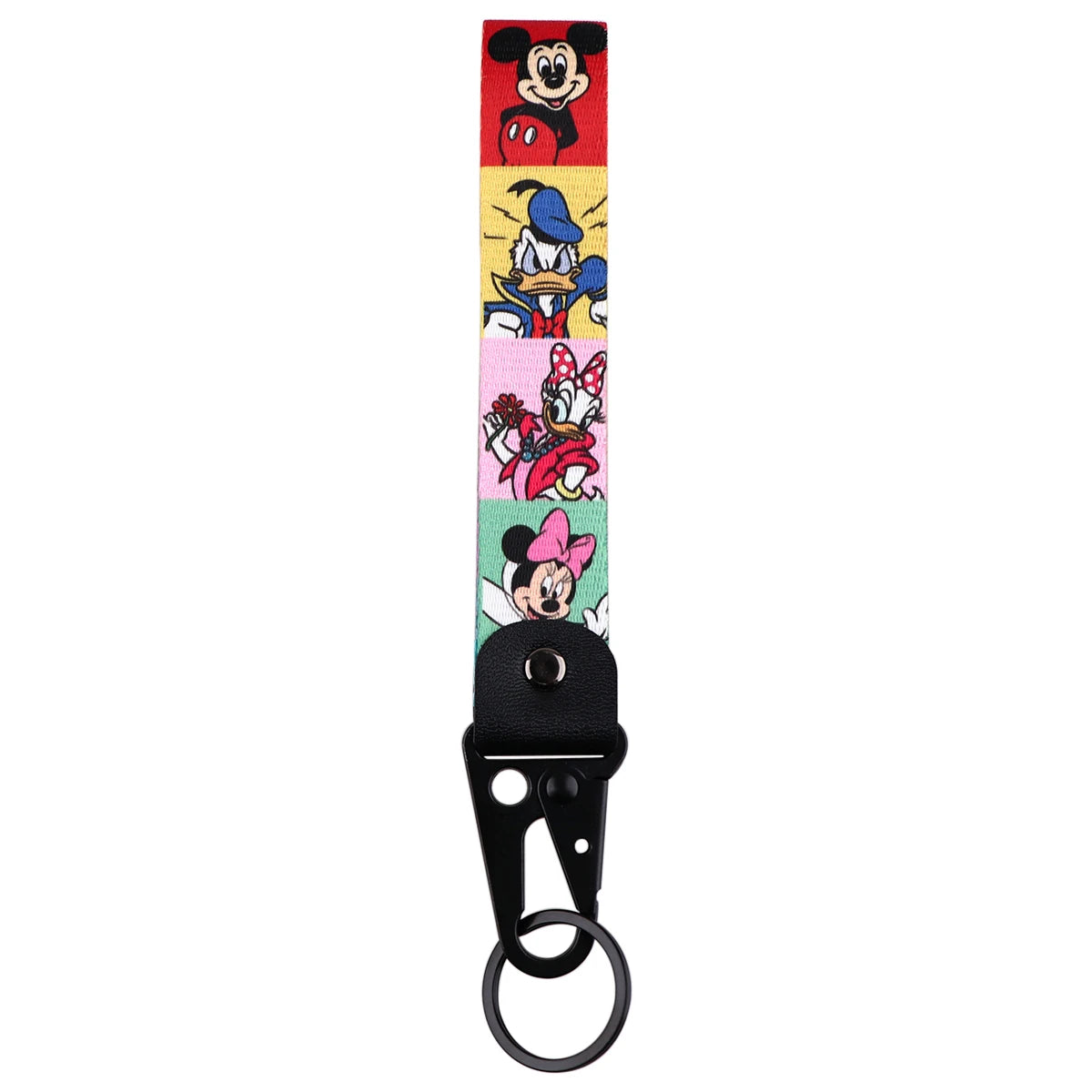 Mickey and Friends 'Minnie | Daisy | Donald' Wrist Lanyard Keyring Clip Keychain