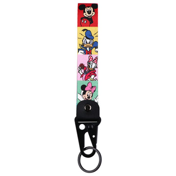 Mickey and Friends 'Minnie | Daisy | Donald' Wrist Lanyard Keyring Clip Keychain