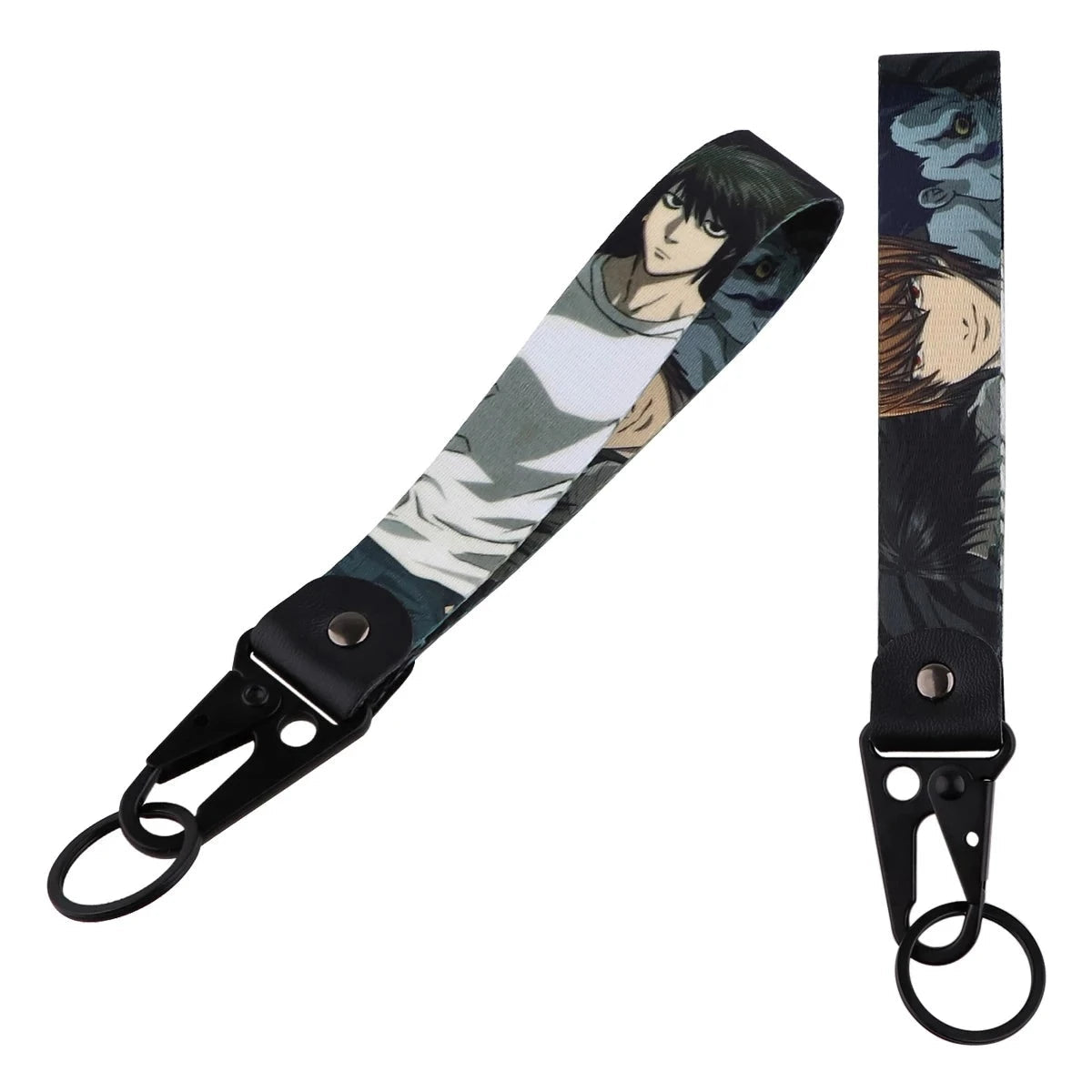 Death Note 'Kira x L' Wrist Lanyard Keychain with Keyring Clip