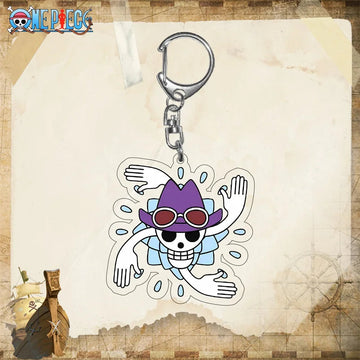 One Piece Brook Skull Head Acrylic Keyring Keychain