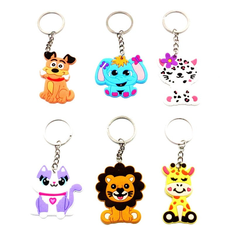 Purple Cat Keyring Silicone Keychain