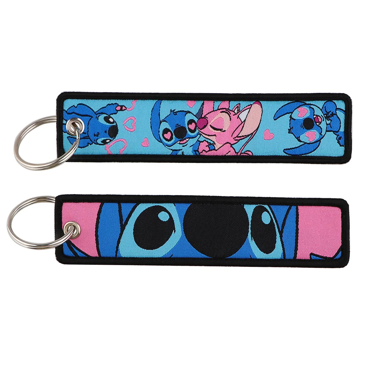 Lilo & Stitch 'Stitch and Angel' Embroidered Keychain