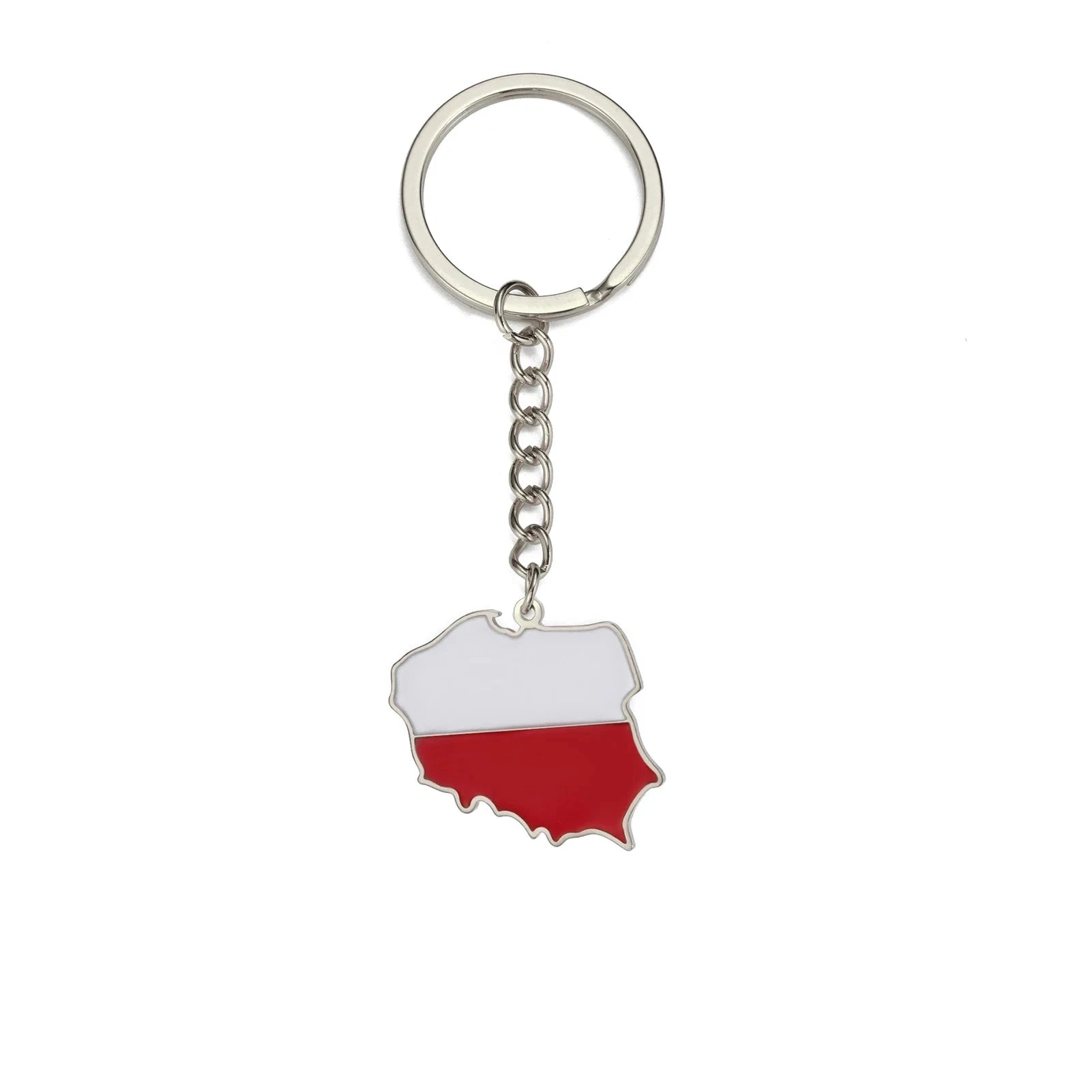 Flag Map 'Poland' Keyring Metal Keychain