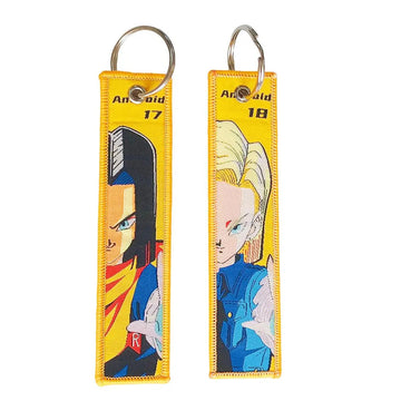 Dragon Ball Z 'Android 17 & 18' Embroidered Keychain