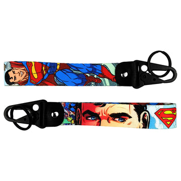 Superman Wrist Lanyard Keyring Clip Keychain