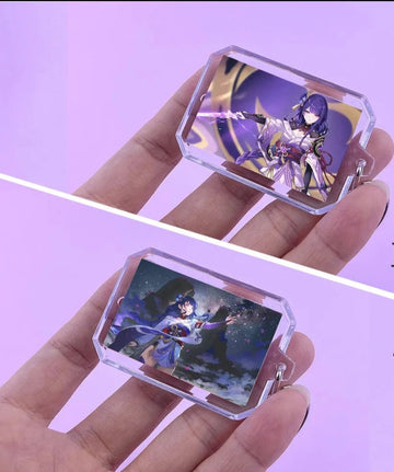 Genshin Impact 'Raiden' Keyring Plastic Keychain