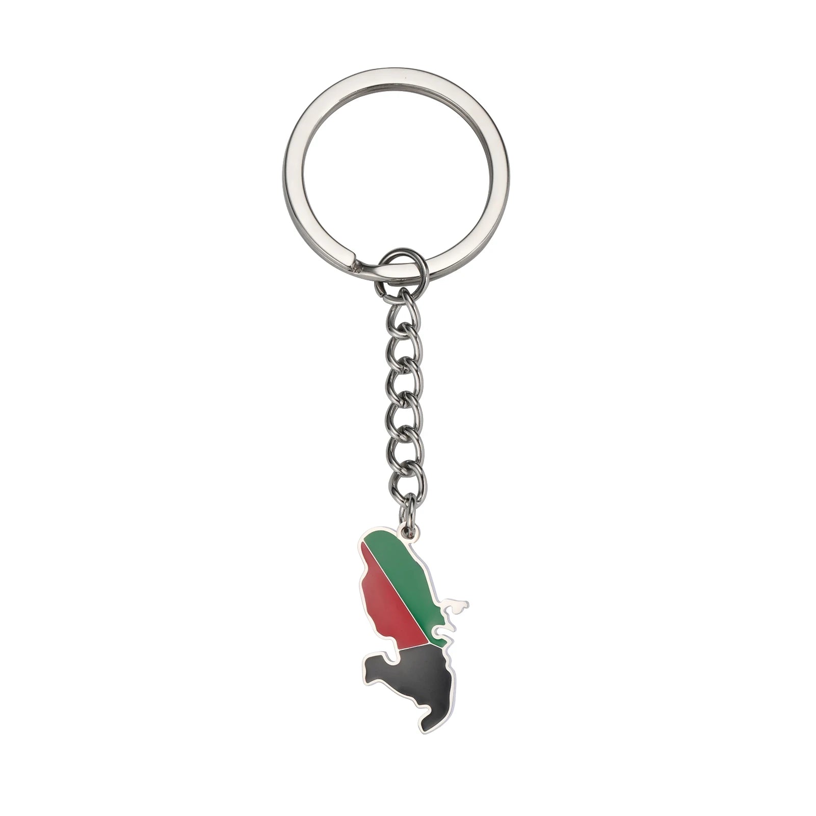 Flag Map 'Martinique' Keyring Metal Keychain