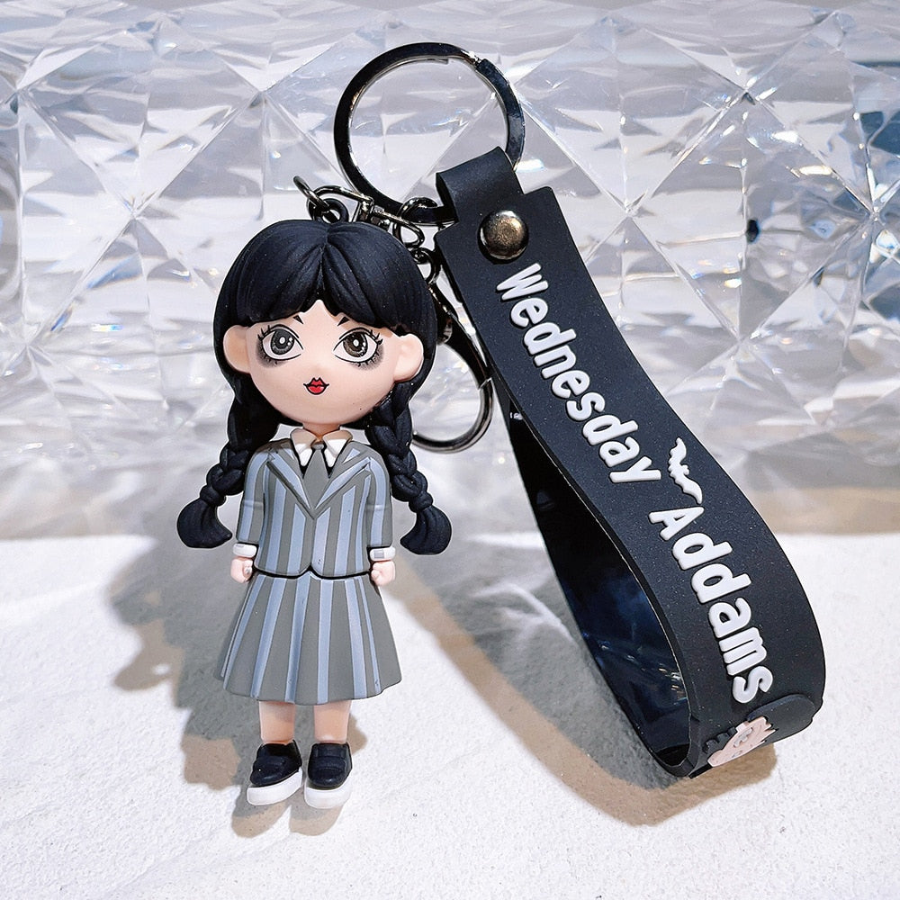 Addams Family 'Wednesday Addams | PIGMANA' Keyring Silicone Keychain