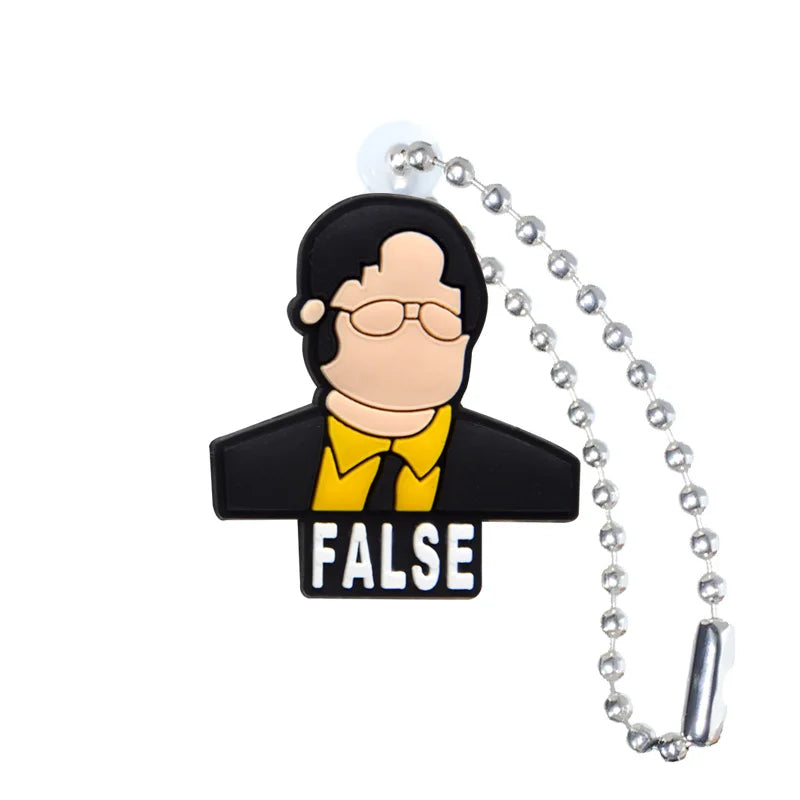 The Office Dwight Schrute 'FALSE' Keyring PVC Keychain