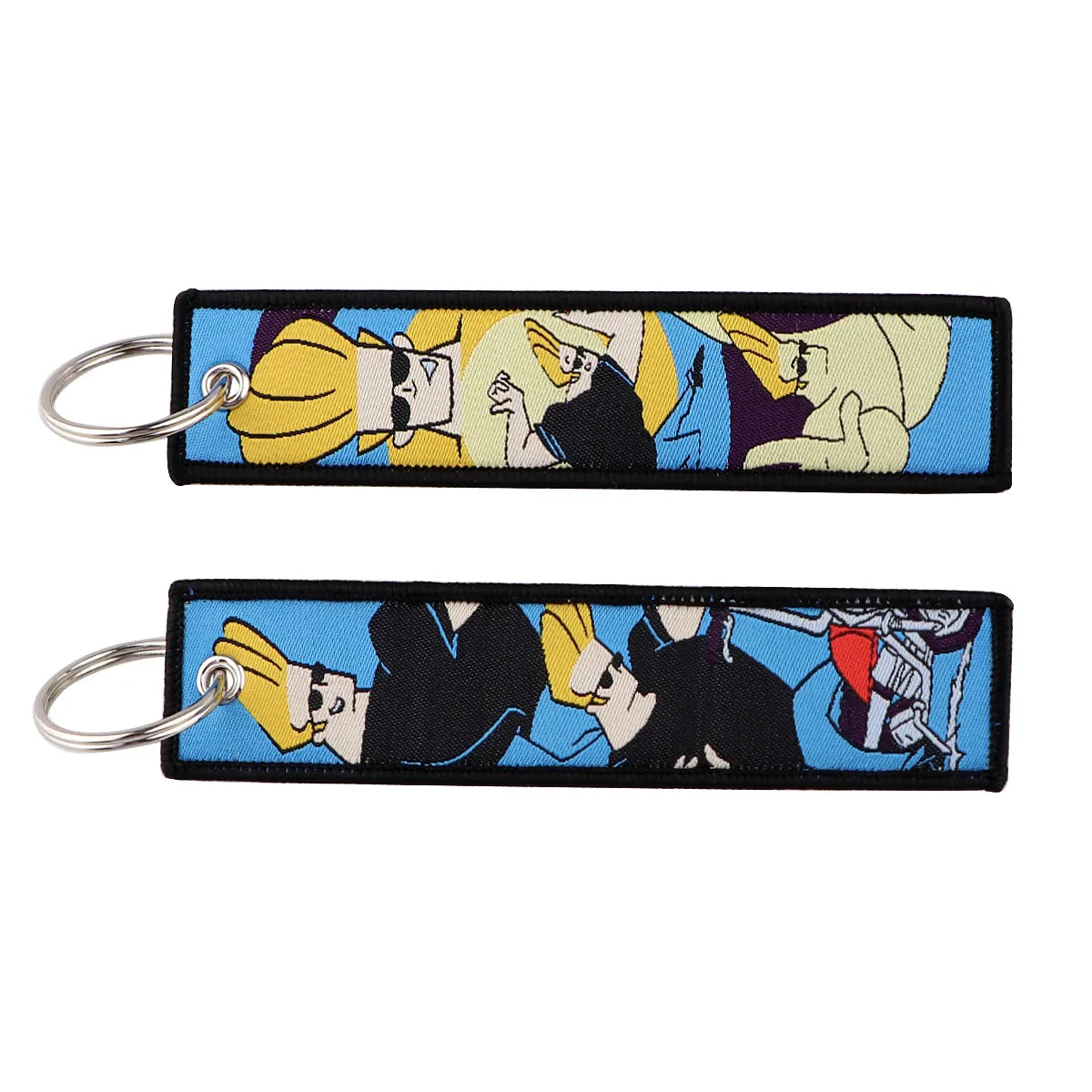 Johny Bravo Embroidered Keychain