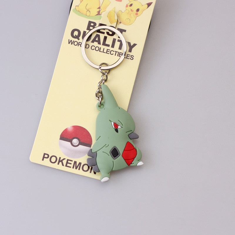 Pokemon 'Larvitar' Keyring Silicone Keychain