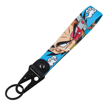 Dragon Ball Z 'Vegeta Scouter' Wrist Lanyard Keychain with Keyring Clip