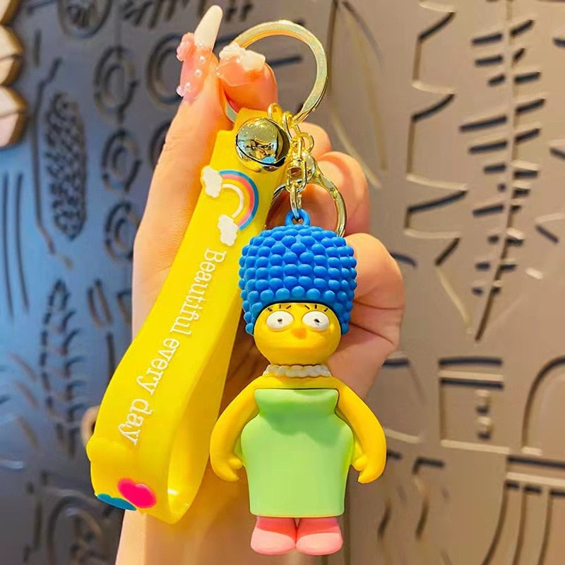 The Simpsons 'Marge Simpson' Keyring Rubber Keychains