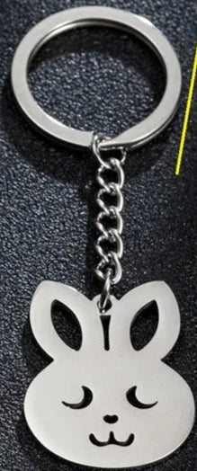 'Rabbit' Keyring Metal Keychain