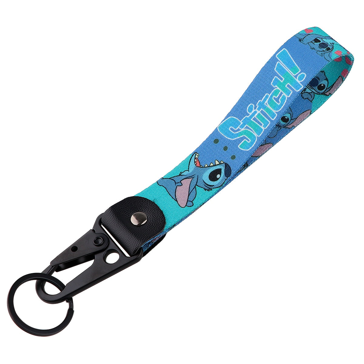 Lilo & Stitch 'Stitch' Wrist Lanyard Keychain with Keyring Clip
