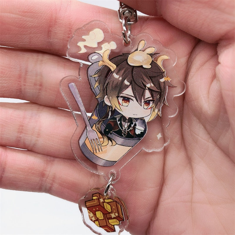 Genshin Impact 'Zhongli' Keyring Plastic Keychain