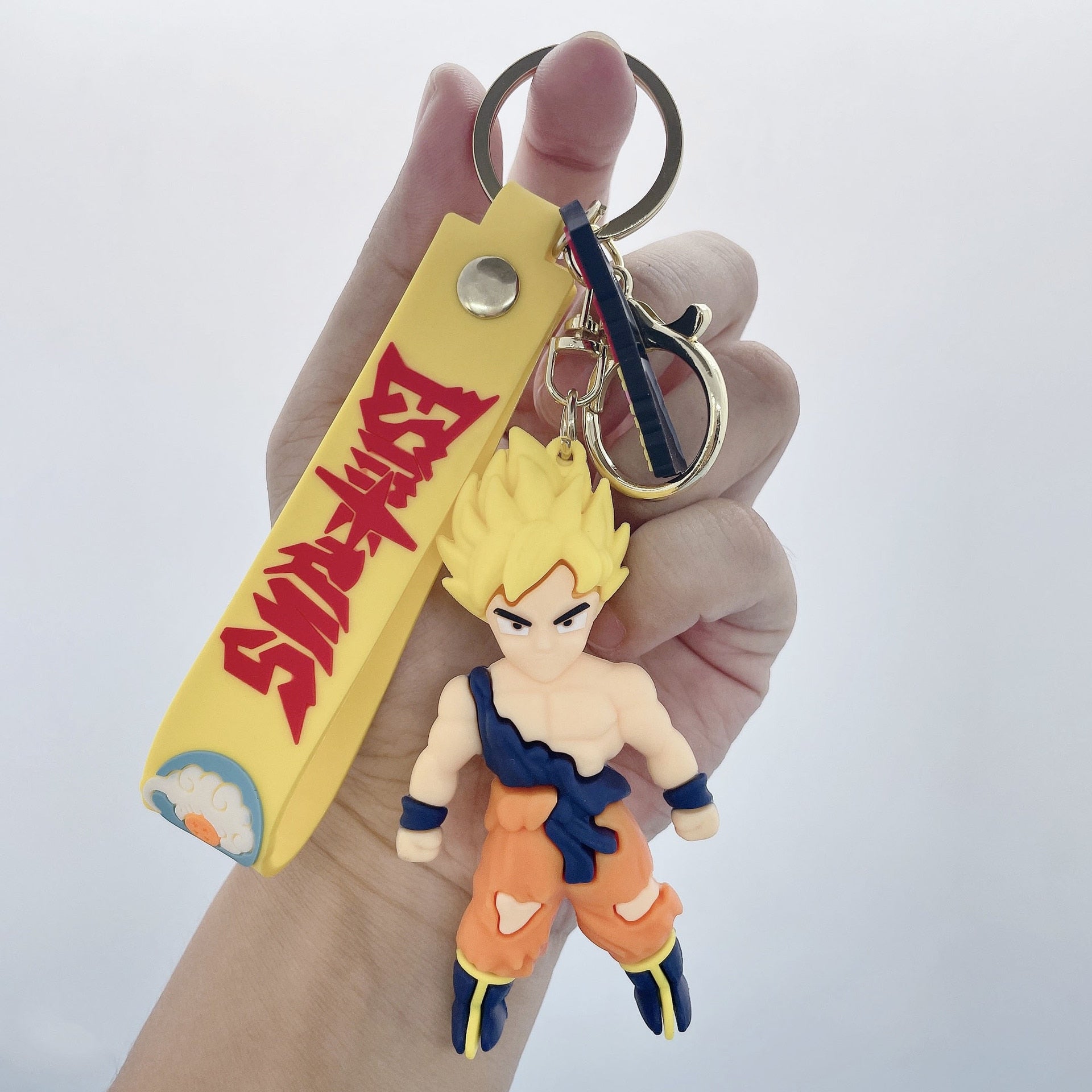 Dragon Ball Z 'Super Saiyan Goku' Keyring Rubber Keychain