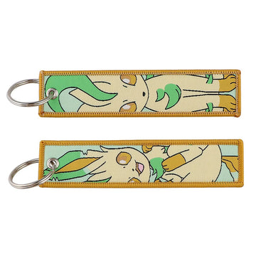 Pokemon 'Leafeon' Embroidered Keychain