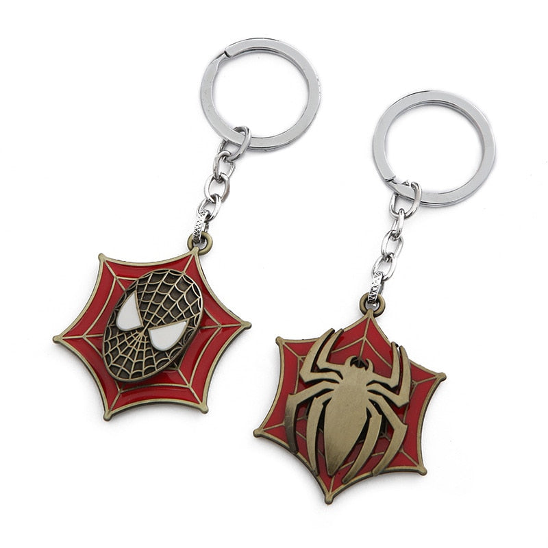 Spiderman Logo Keyring Metal Keychain