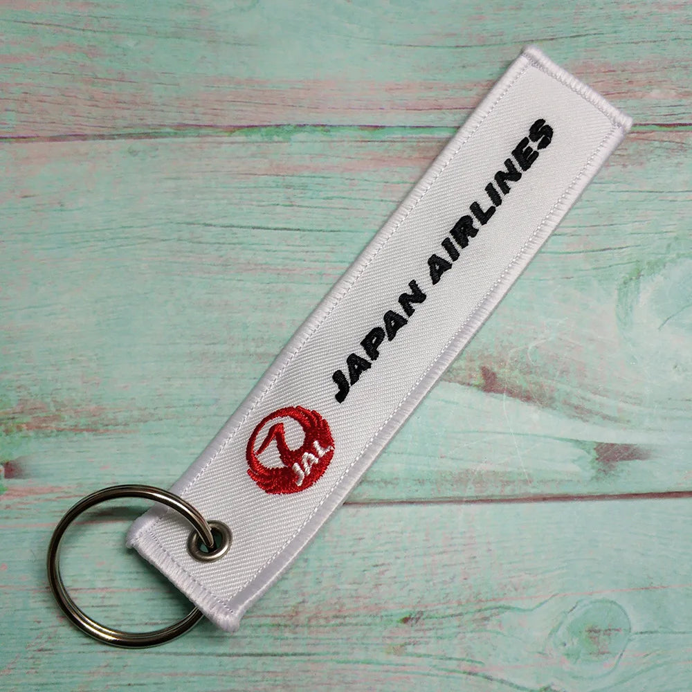 Airlines 'JAPAN AIRLINES' Embroidered Keychain