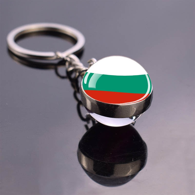 Europe Flag 'Bulgaria' Keyring Metal Keychain