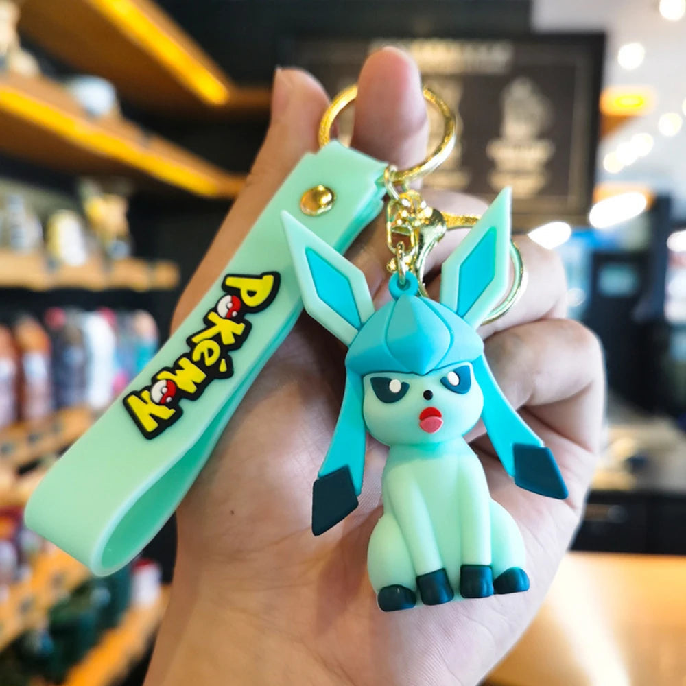Pokemon 'Glaceon' Keyring Rubber Keychain