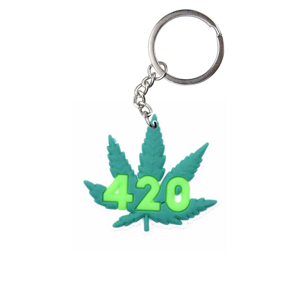 '420' Keyring Rubber Keychain