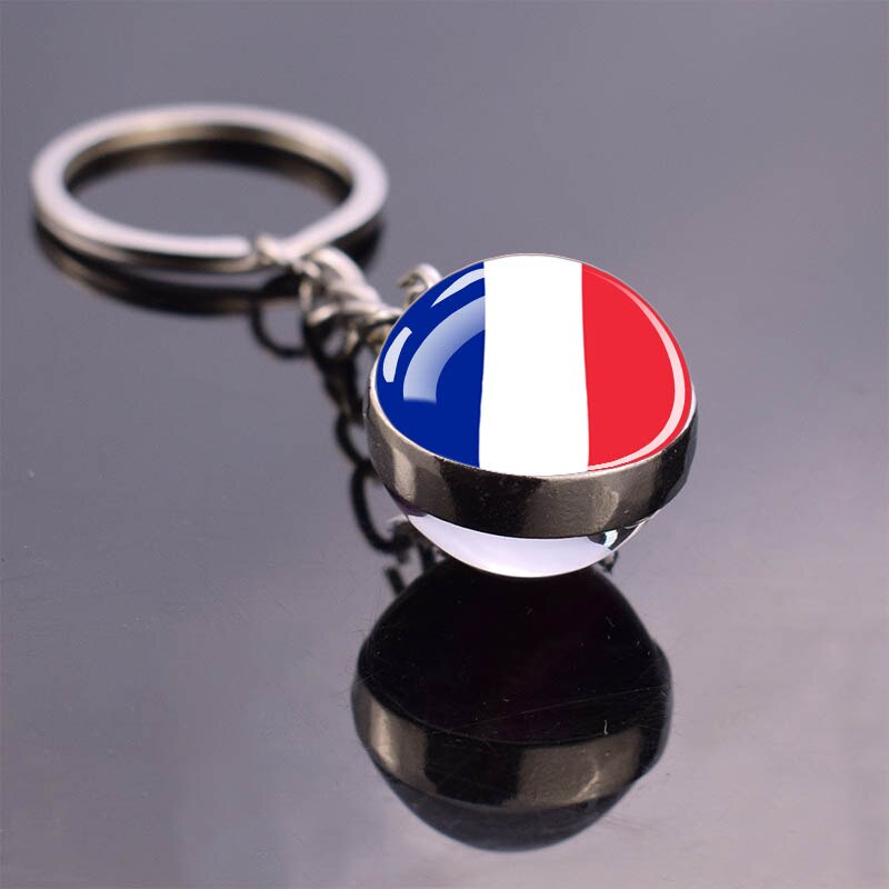 Europe Flag 'France' Keyring Metal Keychain