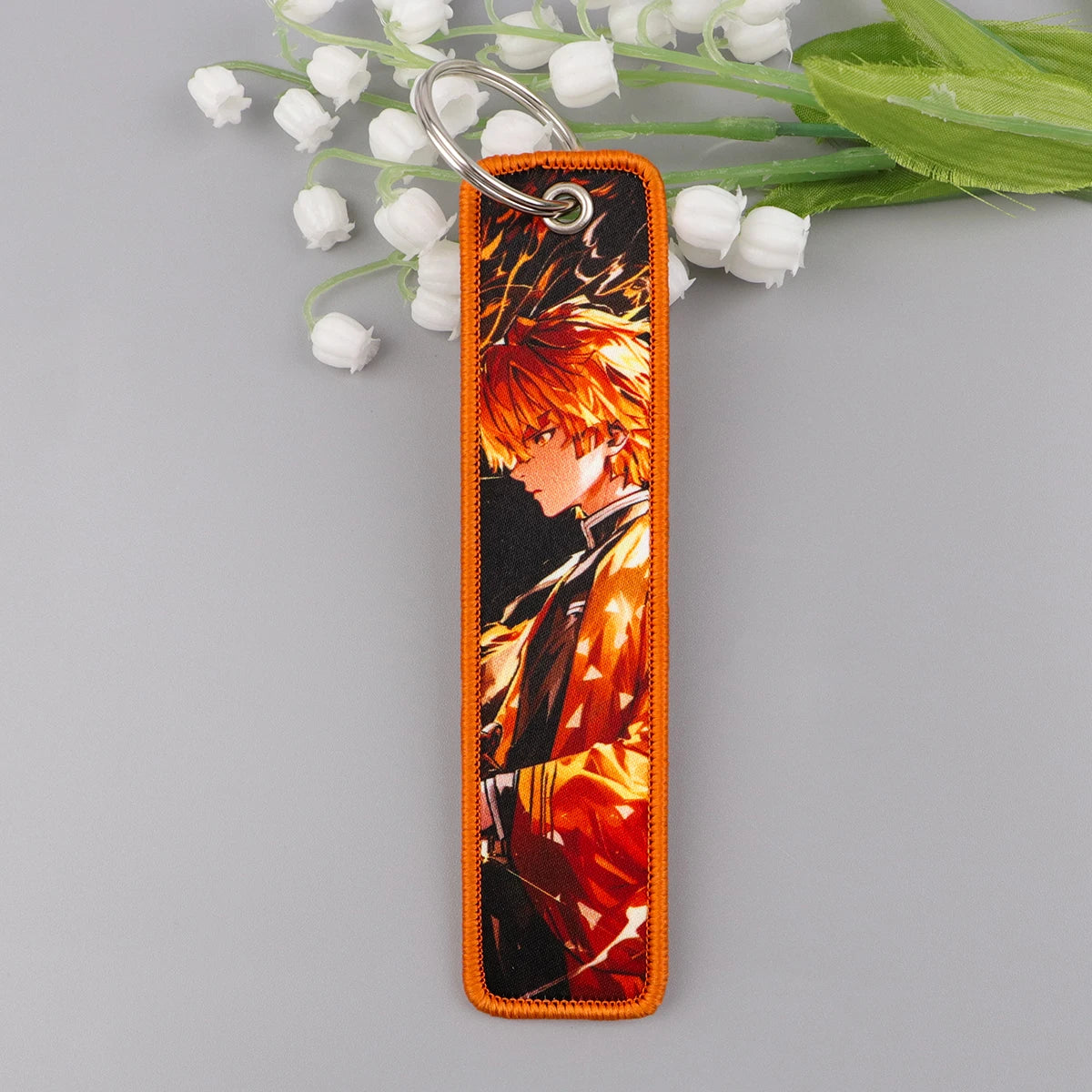 Demon Slayer ’Zenitsu' Embroidered Keyr' eychain