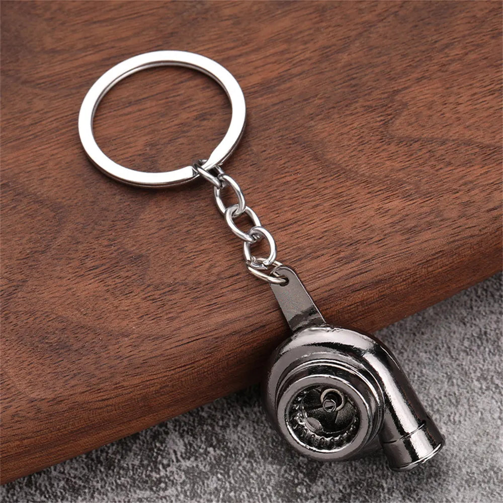 Car 'Mini Turbocharger' Keyring Metal Keychain