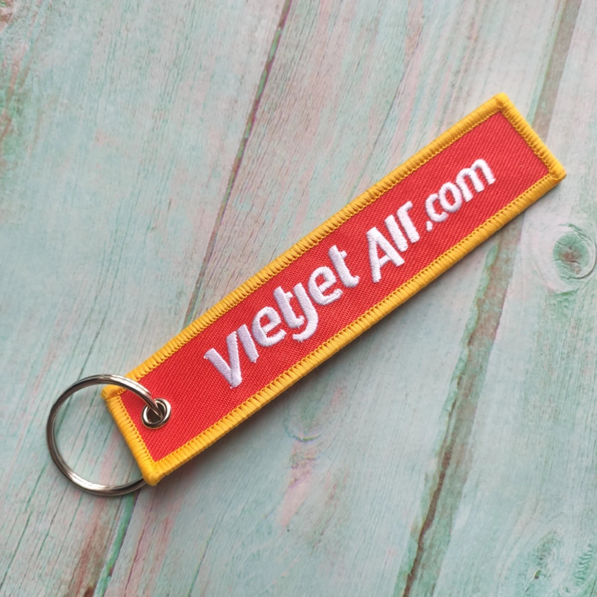 Airlines 'Vietjet Air .com' Embroidered Keychain
