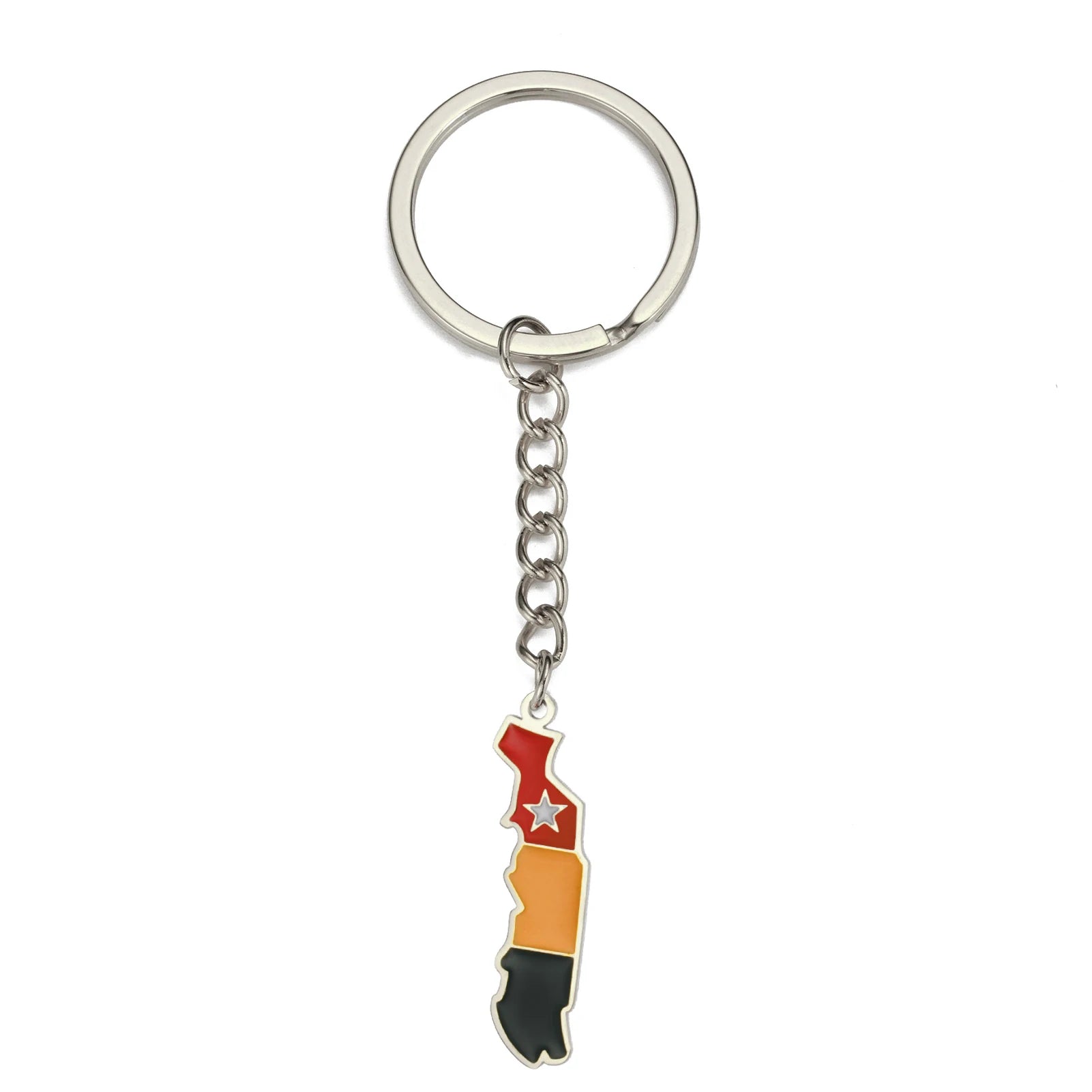 Flag Map 'Togo' Keyring Metal Keychain