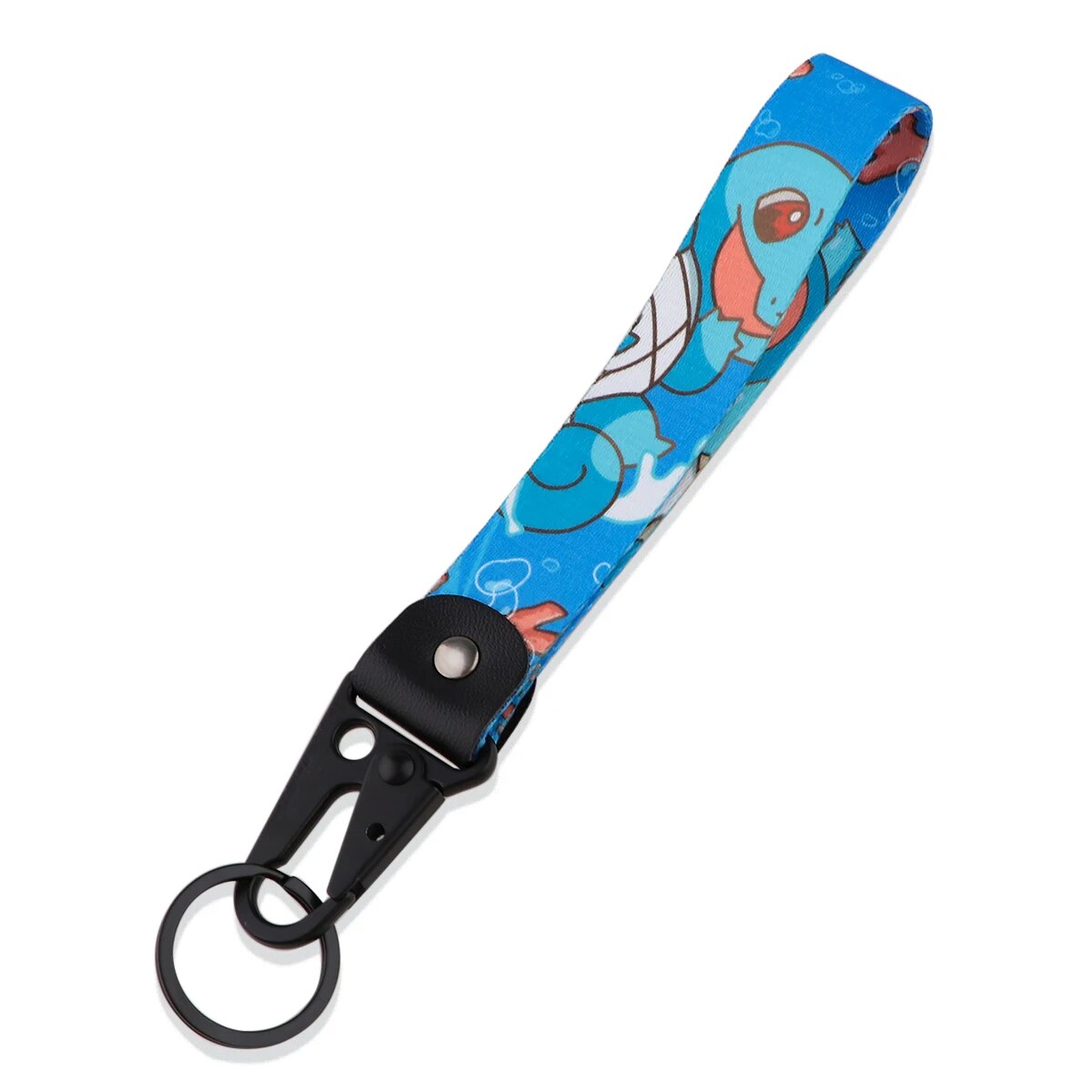 Pokemon 'Squirtle' Wrist Lanyard Keychain with Keyring Clip
