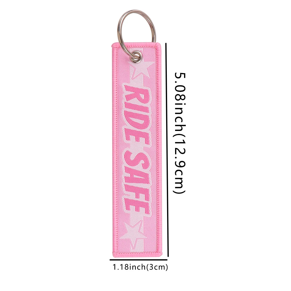 I Love 'Mom' Embroidered Keyring Keychain