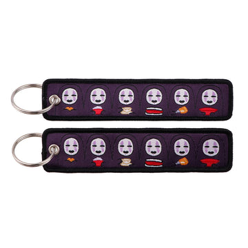 Spirited Away Hungry Kaonashi Embroidered Keyring Keychain