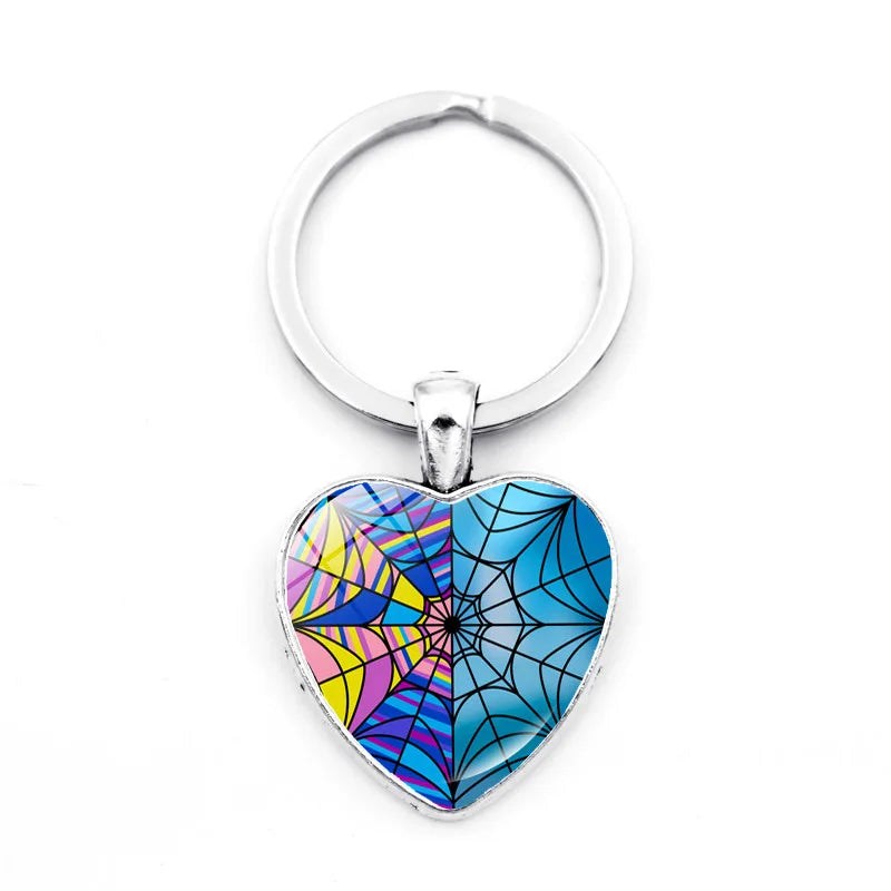 Addams Family 'Wednesday and Enid Window' Keyring Metal Keychain