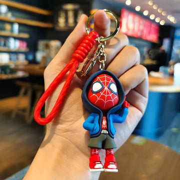 Spiderman 'Hoodie' Keyring PVC Keychain