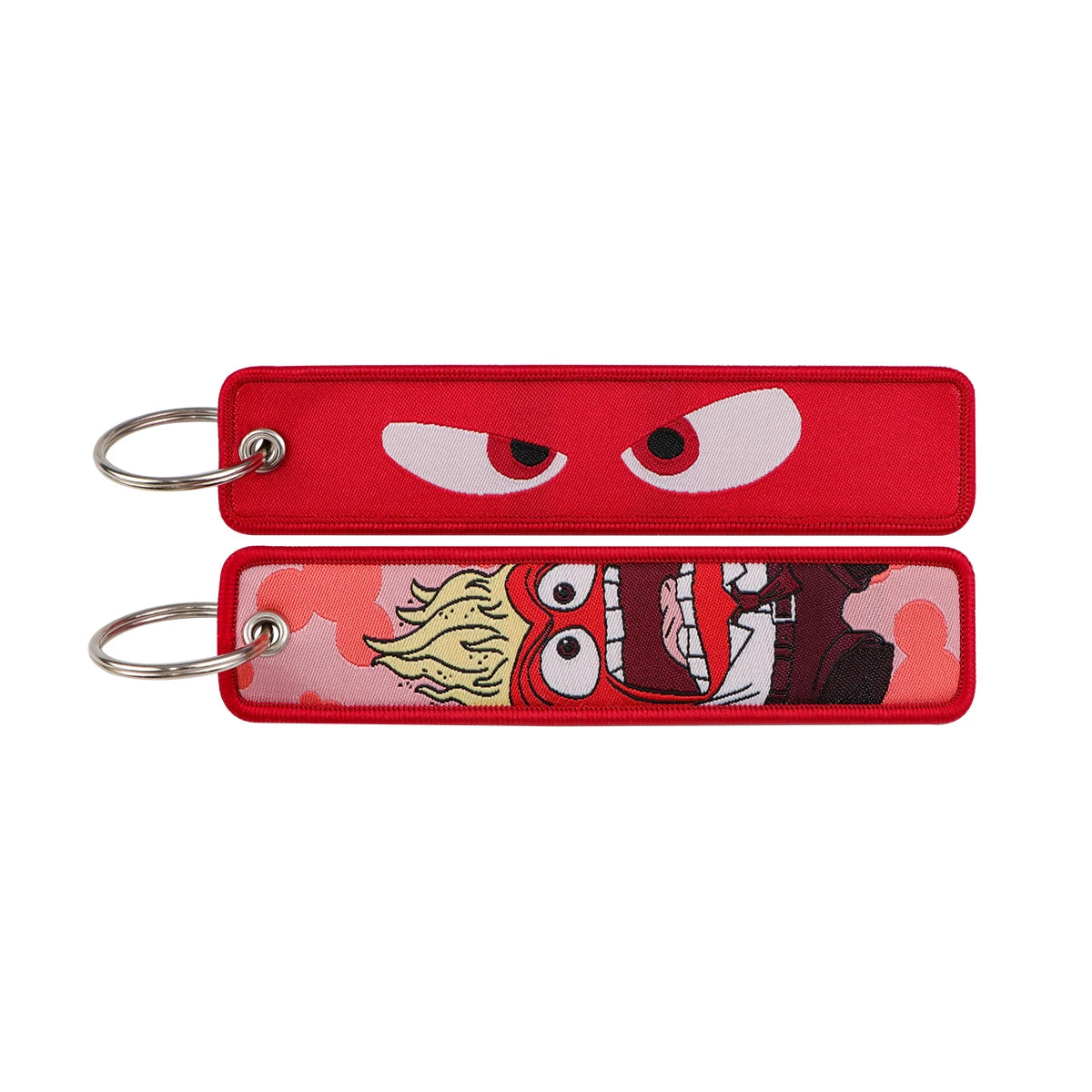 Inside Out Anger Eyes Embroidered Keyring Keychain