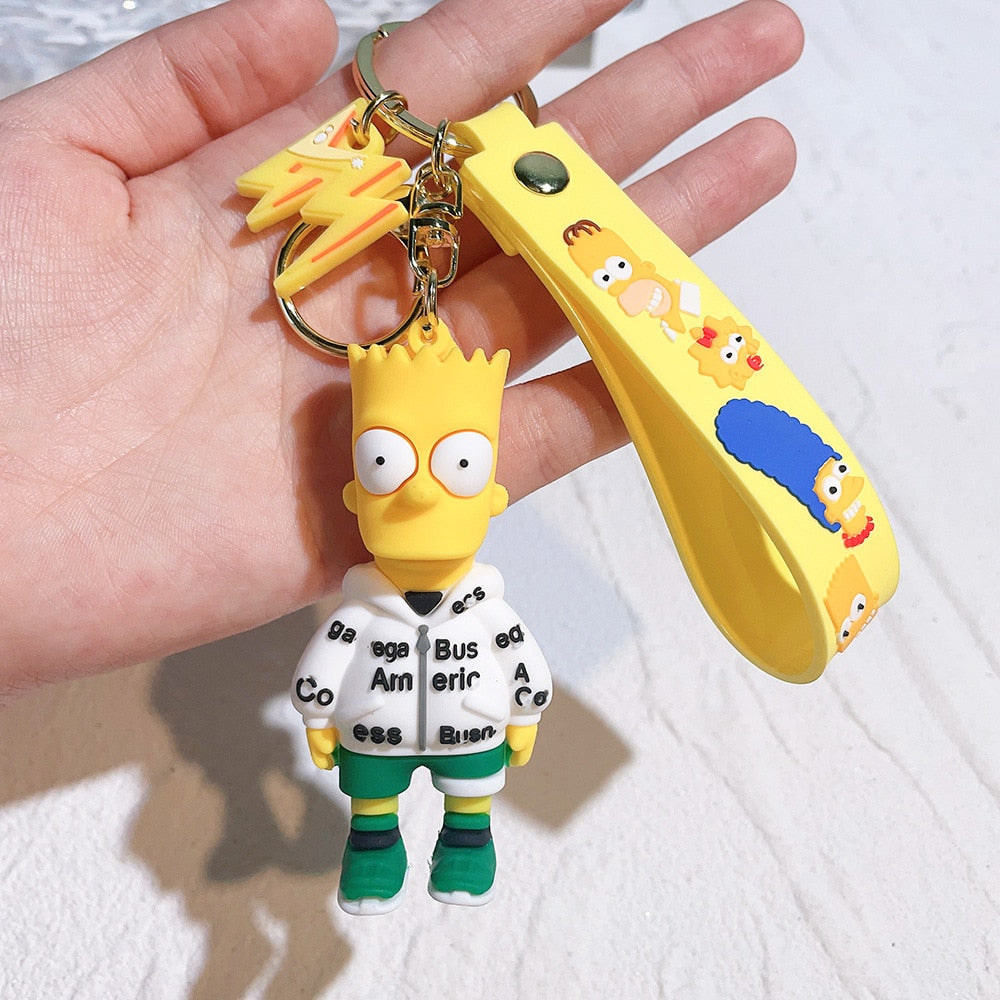 The Simpsons 'Bart Simpson | White Hoodie' Keyring Keychains