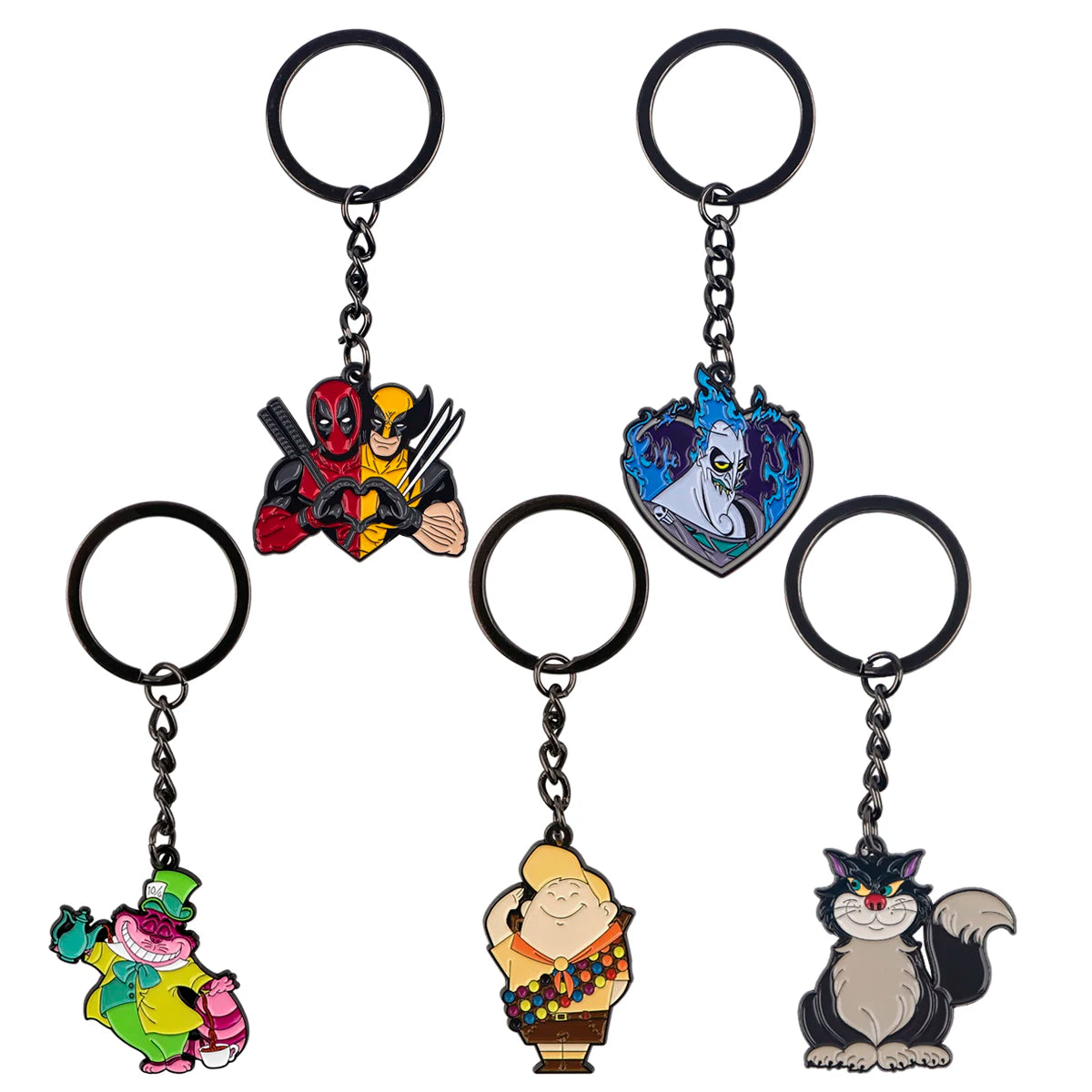 Alice in Wonderland Cheshire Cat Enamel Keyring Keychain