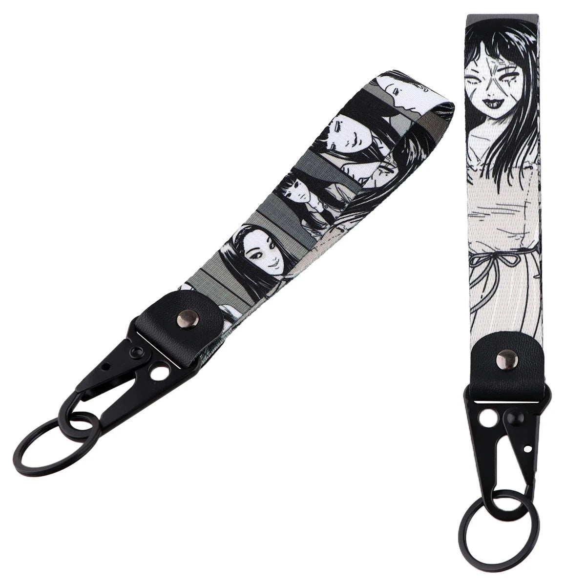 Junji Ito 'Tomie' Wrist Lanyard Keychain with Keyring Clip