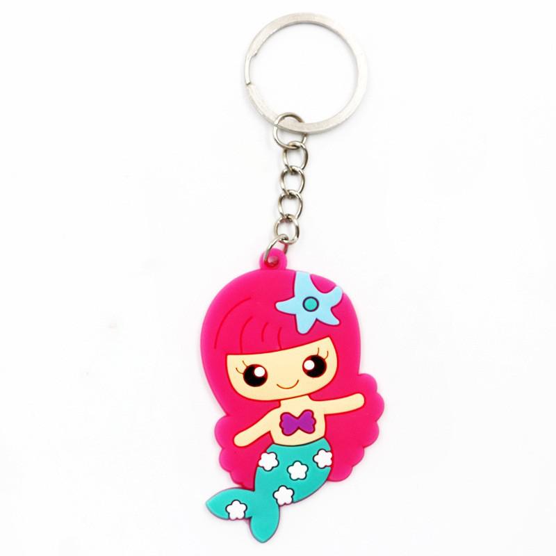 Cartoons 'Mermaid' Keyring Silicone Keychain