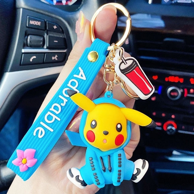Pokemon 'Pikachu | Blue Jacket'  Keyring PVC Keychain