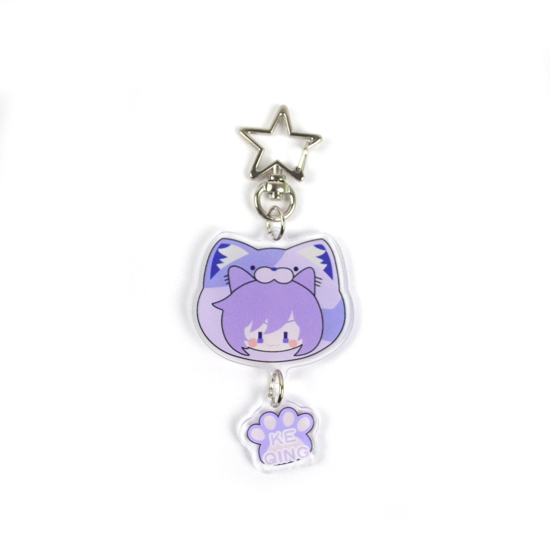 Genshin Impact 'Keqing | Chibi' Keyring Plastic Keychain