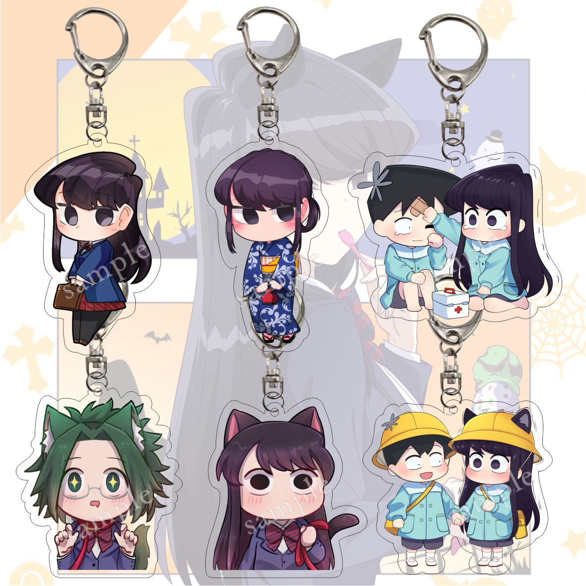 Komi Can't Communicate 'Tadano & Komi' Keyring Acrylic Keychain