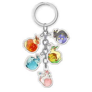Pokemon 'Eeveelution Ver. 2' Keyring Acrylic Keychain