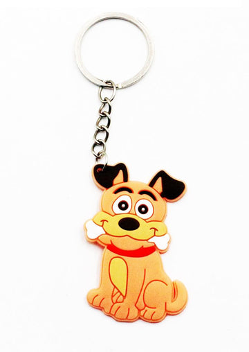 Cartoons 'Cute Dog' Keyring Silicone Keychain