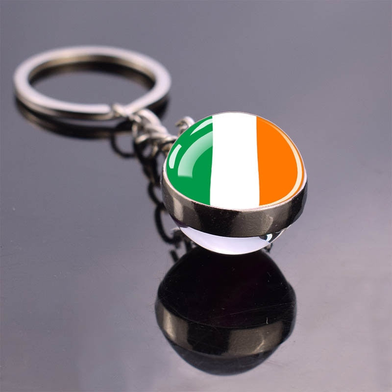 Europe Flag 'Ireland' Keyring Metal Keychain
