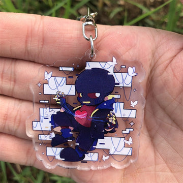 Undertale Sans 'Error' Keyring Plastic Keychain