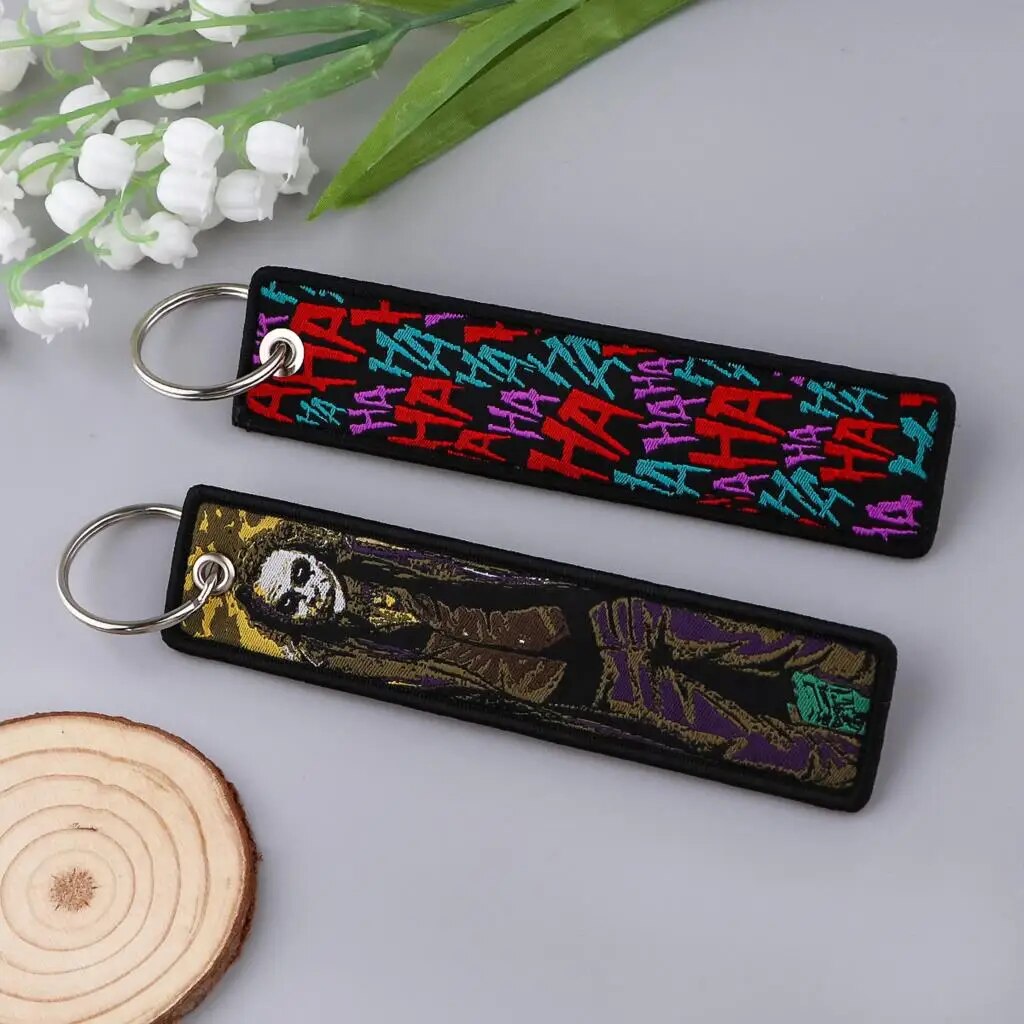 The Joker Embroidered Keychain